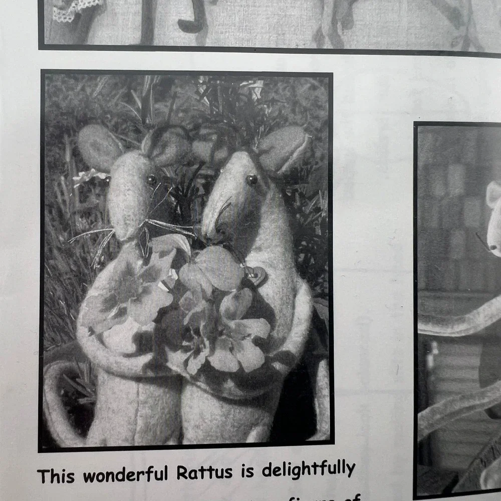 Rattus‎ Illuminatus Fashion Rat Kit 2004 Sealed DIY Felt Doll Kit Creepy Cute